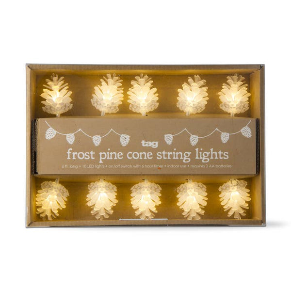 pinecone LED string lights - Knot Another Hat