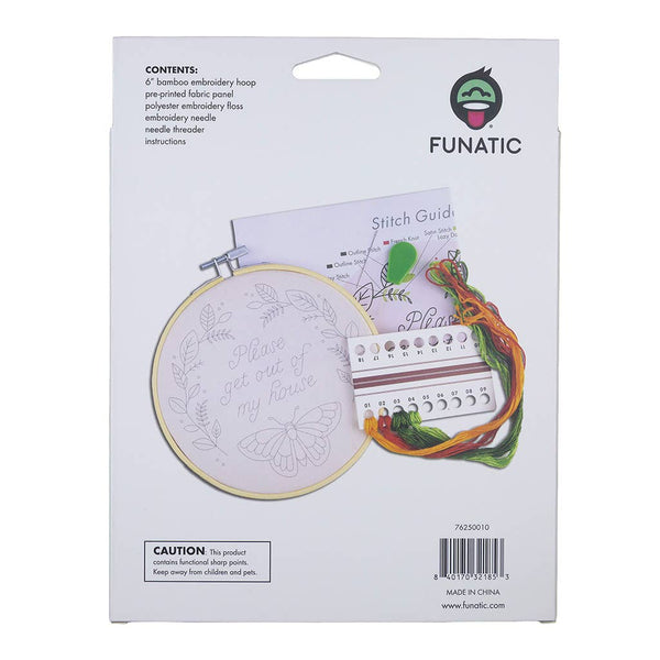 Please Get Out Of My House Embroidery Kit - Knot Another Hat