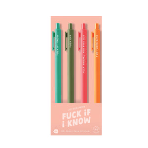 jotter pens - 4 pack f*** if I know - Knot Another Hat
