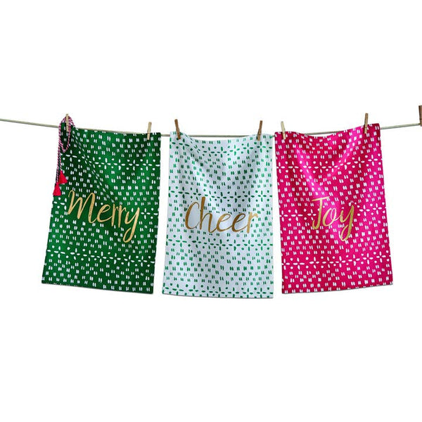 joyful holiday dish towel set - Knot Another Hat