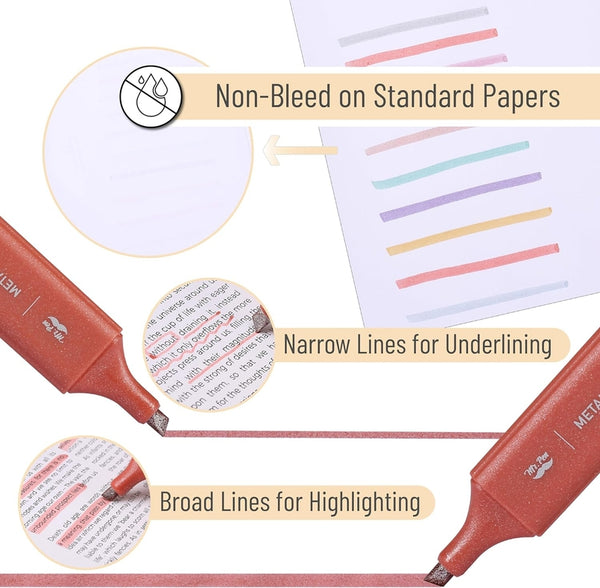 8-pack highlighter set, vintage colors - Knot Another Hat