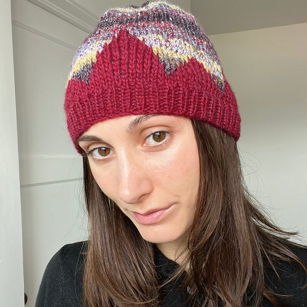 one-of-a-kind handknit sample: benne hat  - Knot Another Hat