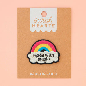 sarah hearts iron-on patch made with magic - Knot Another Hat