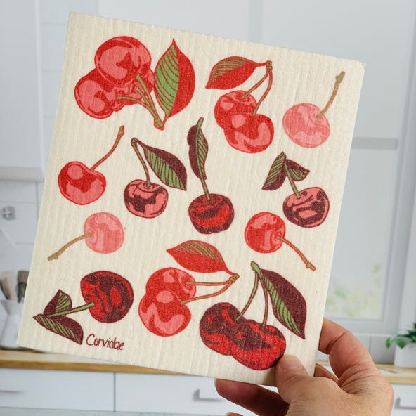 corvidae swedish dishcloths cherries - Knot Another Hat