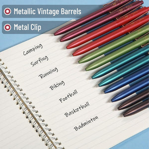 retractable gel pen set - black ink - Knot Another Hat