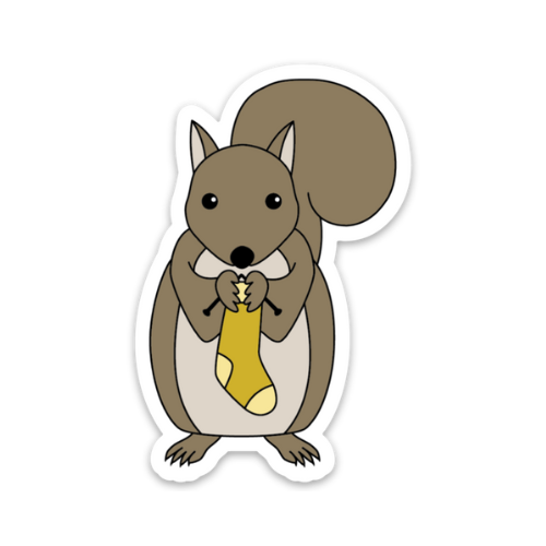 camp stitchwood vinyl stickers squirrel - Knot Another Hat