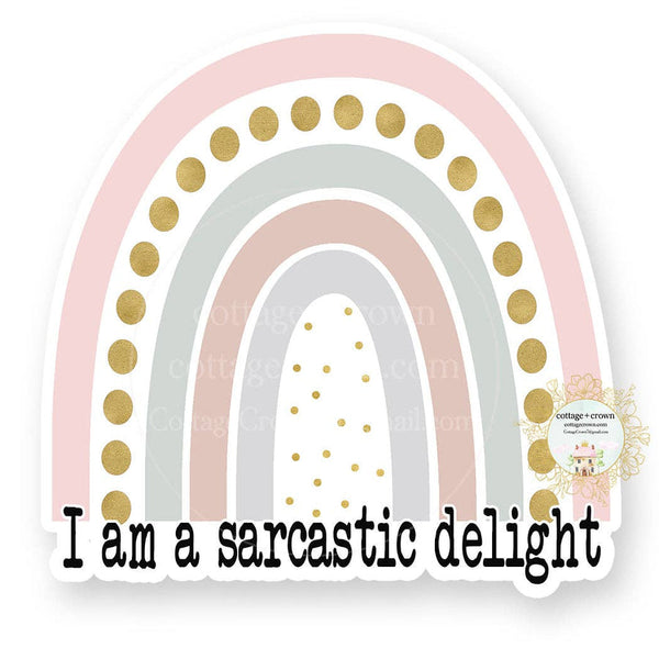 cottage + crown snarky vinyl stickers sarcastic delight - Knot Another Hat
