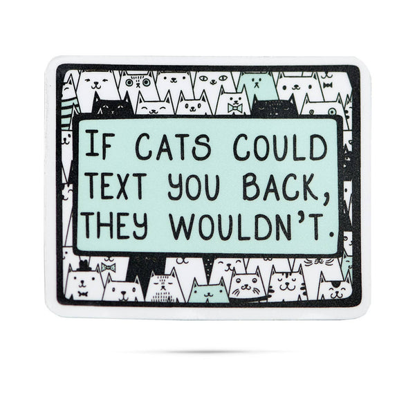 ellembee stickers if cats could text - Knot Another Hat
