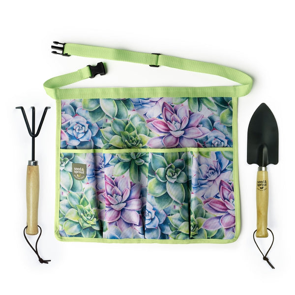 seed-n-sprout 3-piece gardening set simply succulent - Knot Another Hat