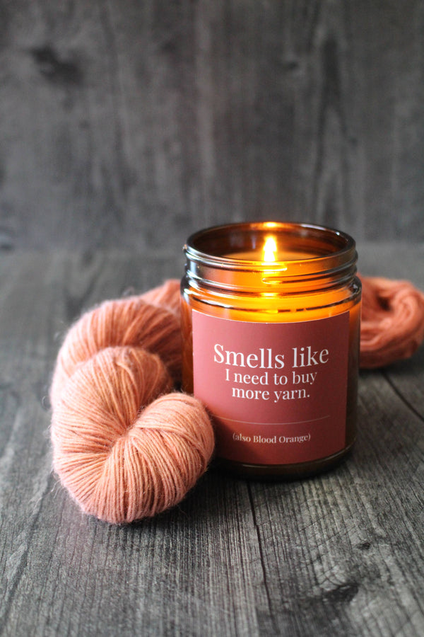 candles for knitters Blood Orange | Smells like I need to buy more yarn. / 4 oz - Knot Another Hat