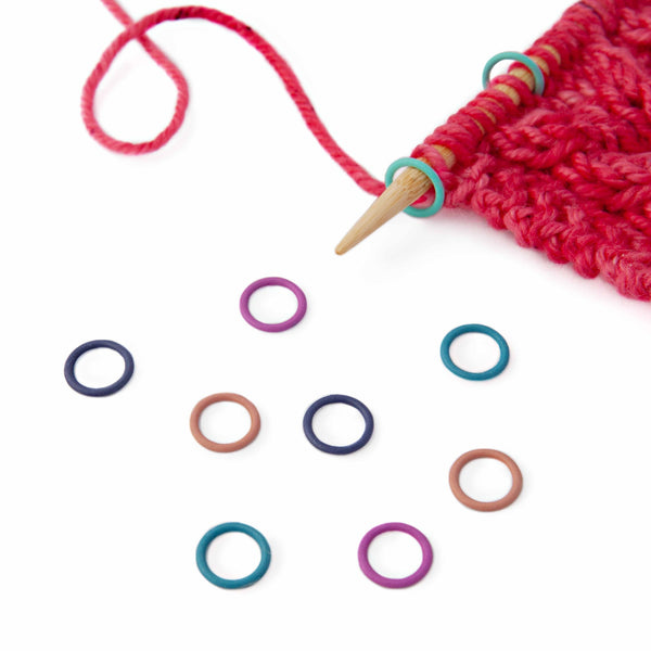 twice sheared sheep simple rainbow ring stitch markers - Knot Another Hat