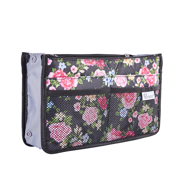 periea bag organizer black floral / small - Knot Another Hat