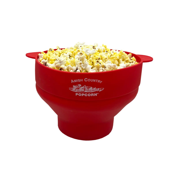 amish country popcorn silicone microwave popper red - Knot Another Hat