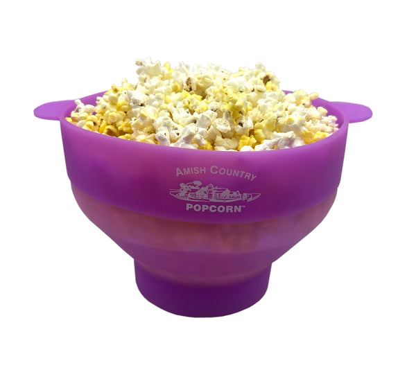 amish country popcorn silicone microwave popper purple - Knot Another Hat