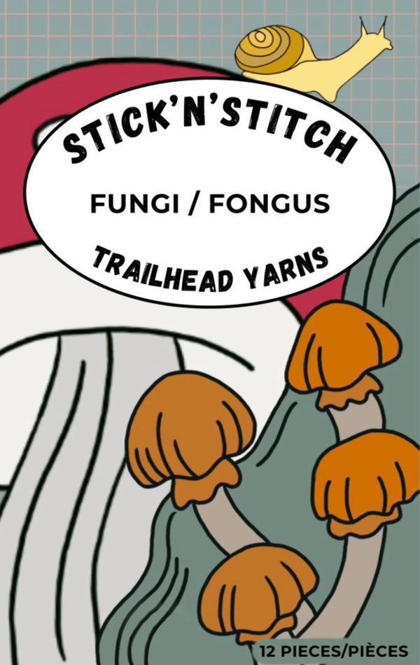 trailhead stitch & rinse embroidery templates fungi - Knot Another Hat