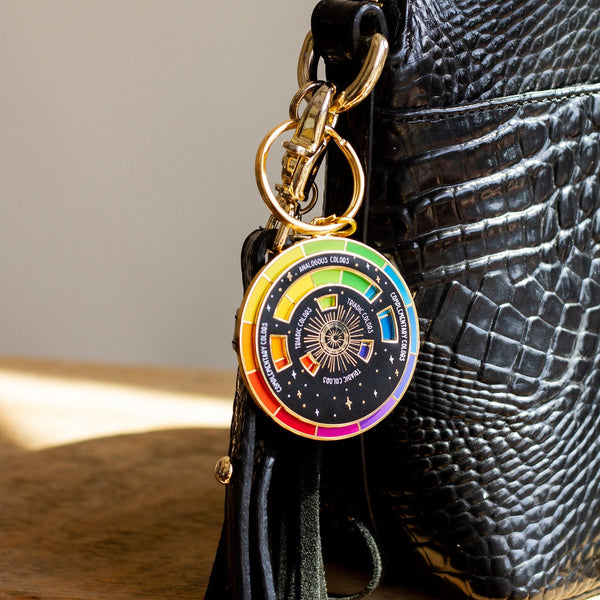 the gray muse original fidget color wheel keychain - Knot Another Hat