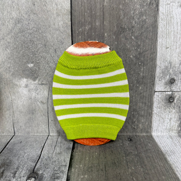 buffy ann designs yarn cozy green stripe - Knot Another Hat