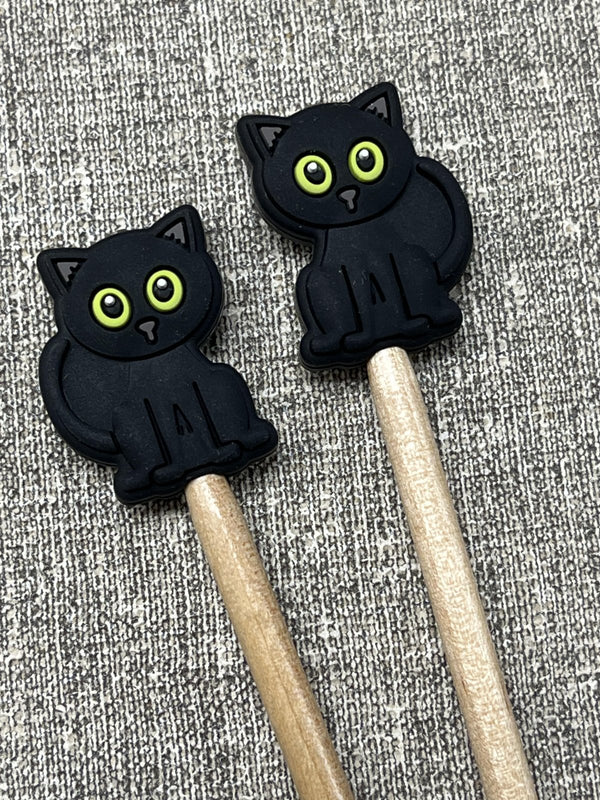 minnie & purl stitch stoppers black cats - Knot Another Hat