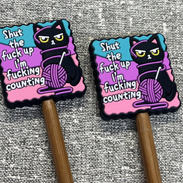minnie & purl stitch stoppers shut up I'm counting - Knot Another Hat