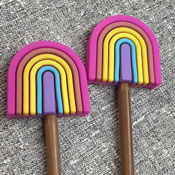 minnie & purl stitch stoppers chunky rainbow - Knot Another Hat
