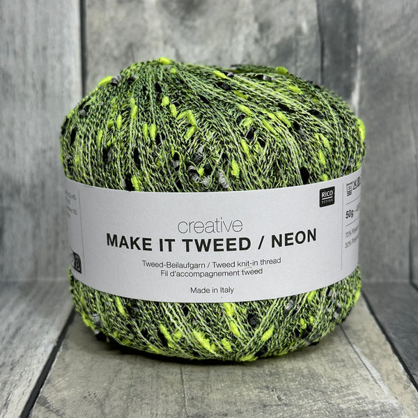 rico design creative make it tweed neon green - Knot Another Hat