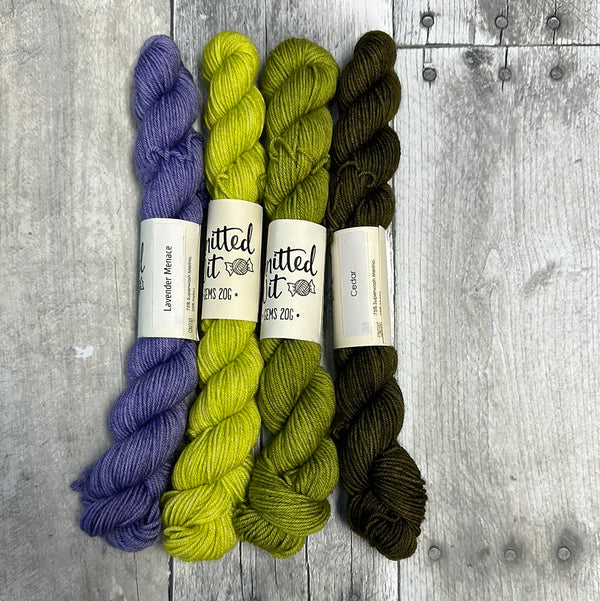grab-n-go bundles: squirrely mitts mini sets 2 (4 skeins KW) - Knot Another Hat