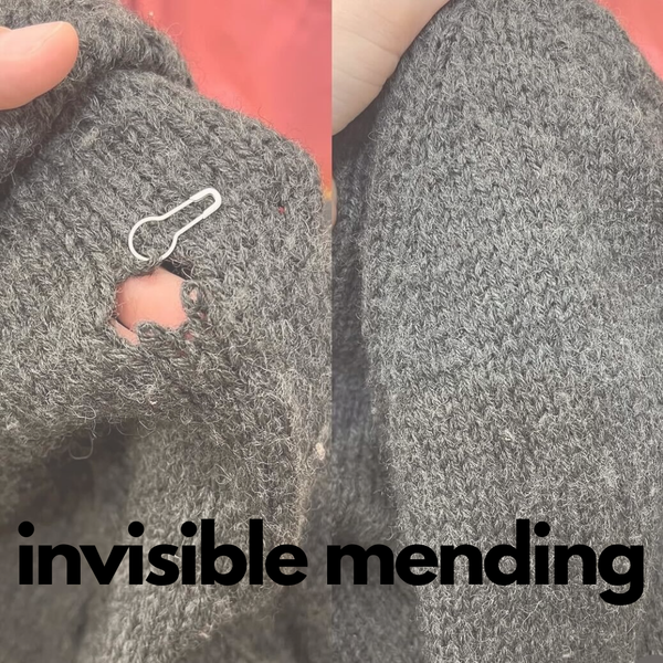 IN-STORE CLASS: Invisible Mending :: Sun June 28 - Knot Another Hat