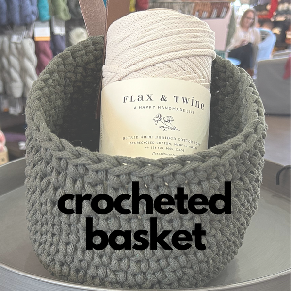 IN-STORE CLASS: Crocheted Basket :: Sunday, March 24  - Knot Another Hat