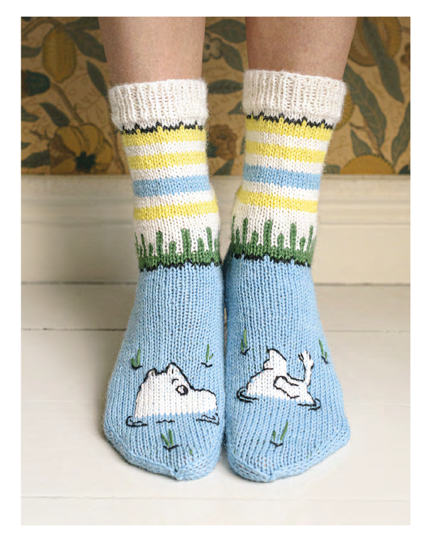 knitted moomin socks  - Knot Another Hat