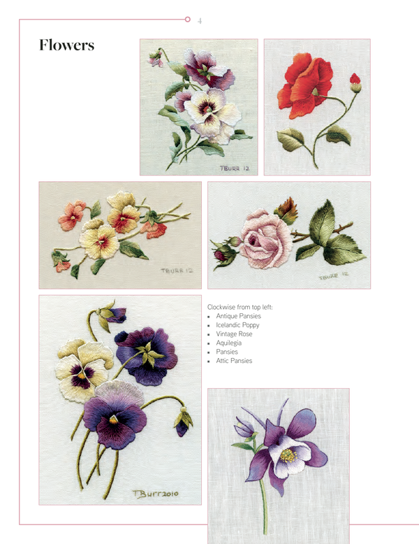 trish burr's nature embroidery transfers