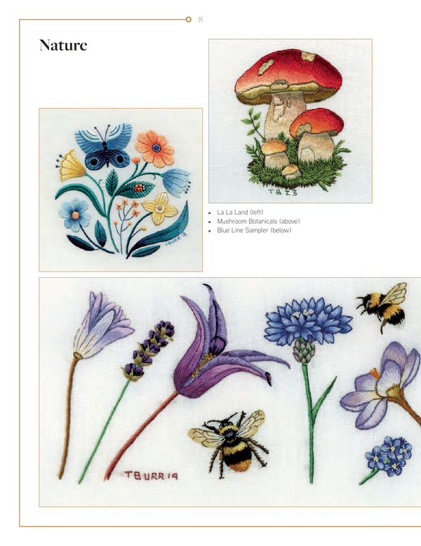 trish burr's nature embroidery transfers