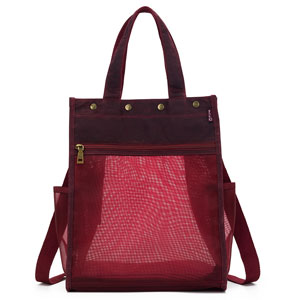 della q tall maker's mesh tote red - Knot Another Hat