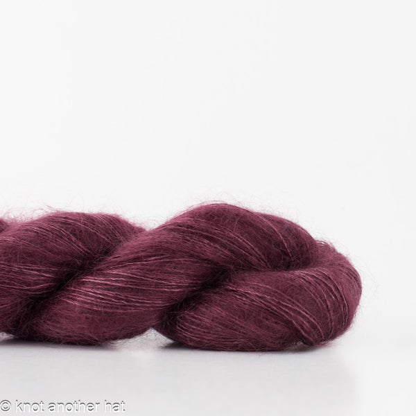 madelinetosh tosh silk cloud, mill-dyed bordeaux - Knot Another Hat