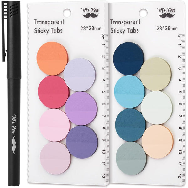 transparent round sticky notes - Knot Another Hat