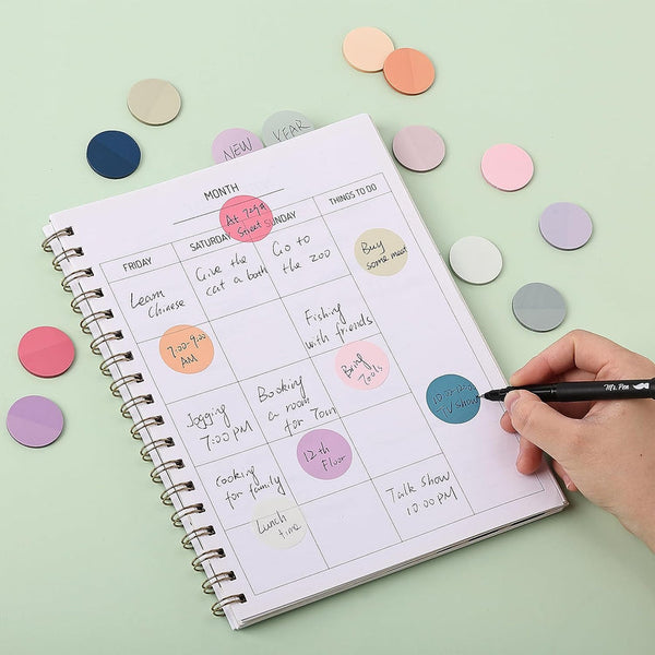 transparent round sticky notes - Knot Another Hat