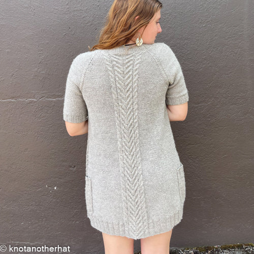 one-of-a-kind handknit sample: olive knits reedsport cardigan  - Knot Another Hat