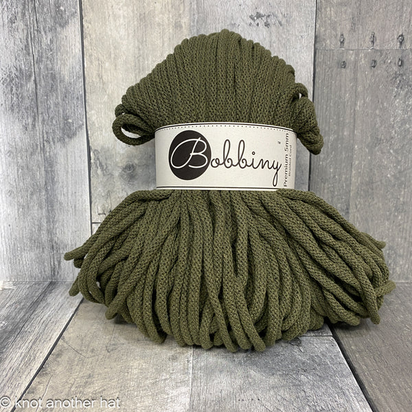 bobbiny 5mm cotton cord avocado - Knot Another Hat