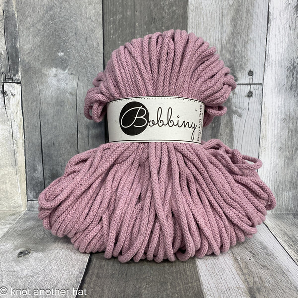 bobbiny 5mm cotton cord pastel pink - Knot Another Hat