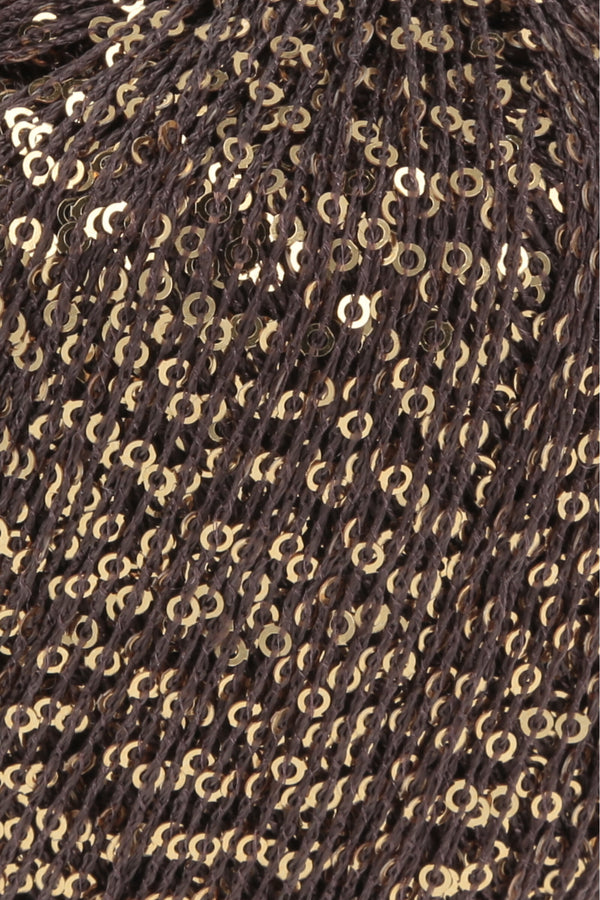 lang yarns paillettes 0068 brown/gold - Knot Another Hat