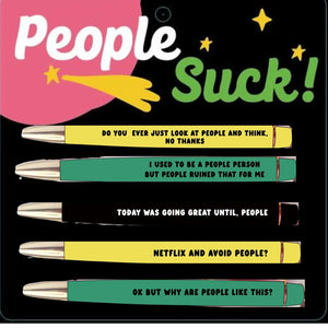 fun club people suck! pen set  - Knot Another Hat