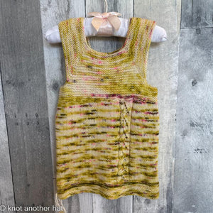 one-of-a-kind handknit sample: washable multi baby tunic  - Knot Another Hat