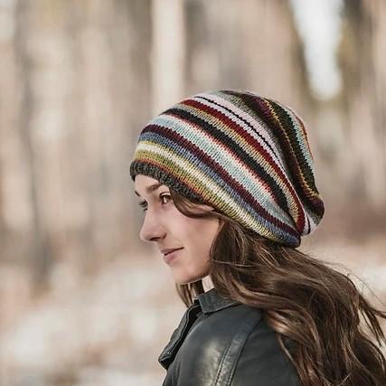 blue sky fibers 21 color slouch hat kit  - Knot Another Hat