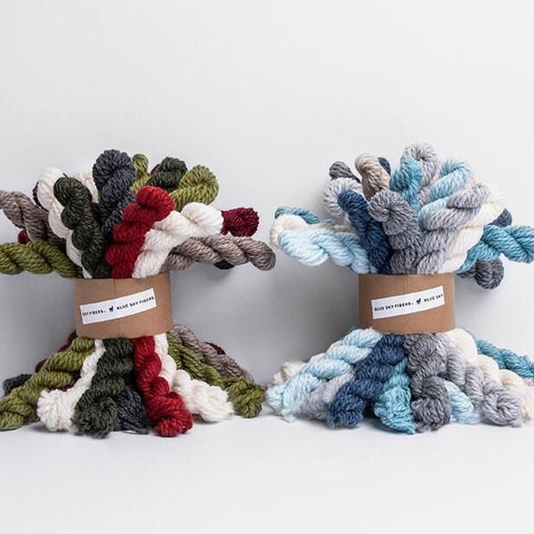 blue sky fibers woolstok mini bundles both winter bundles - Knot Another Hat