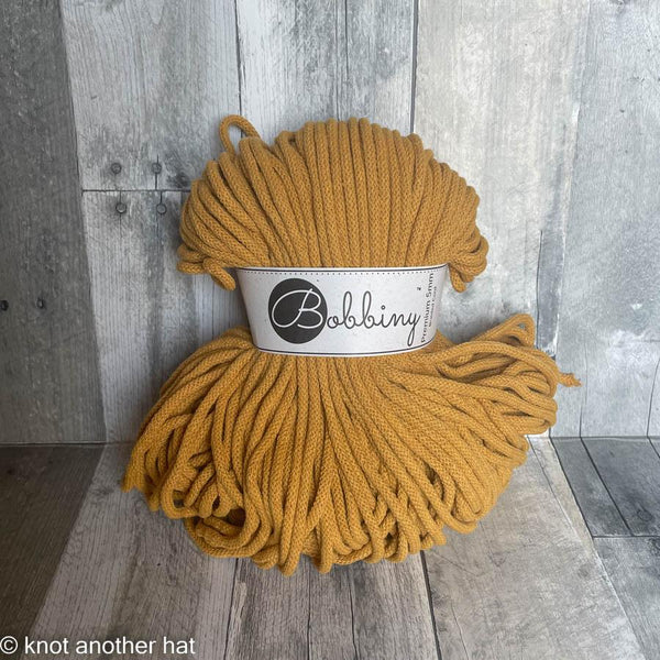 bobbiny 5mm cotton cord mustard - Knot Another Hat