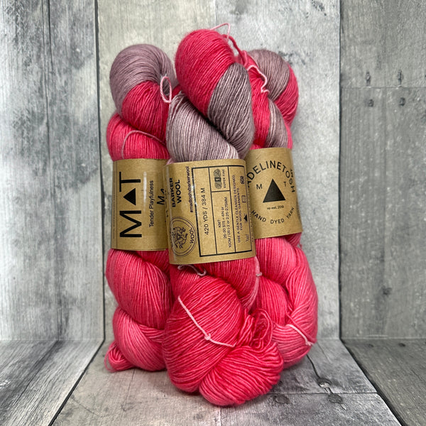 madelinetosh x barker wool collab: tosh merino light planned pooling colors tender playfulness - Knot Another Hat