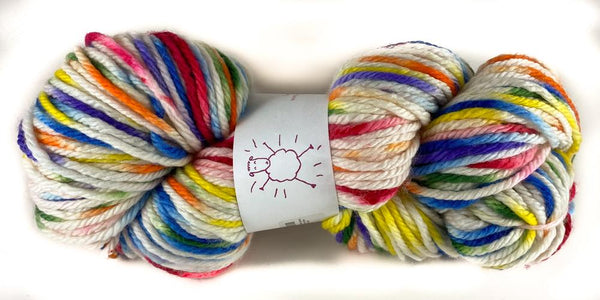 lavendersheep superwash bulky plus! rainbow sprinkle - Knot Another Hat