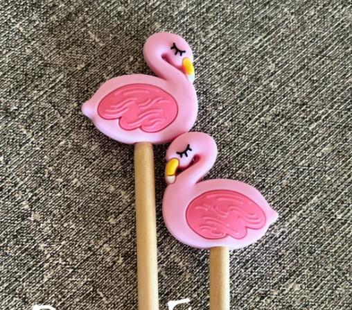 minnie & purl stitch stoppers flamingos - Knot Another Hat