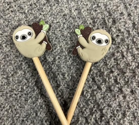 minnie & purl stitch stoppers sloths - Knot Another Hat