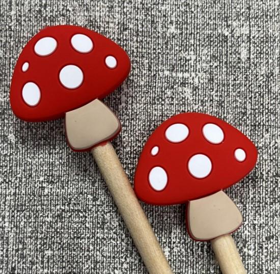 minnie & purl stitch stoppers mushrooms - Knot Another Hat