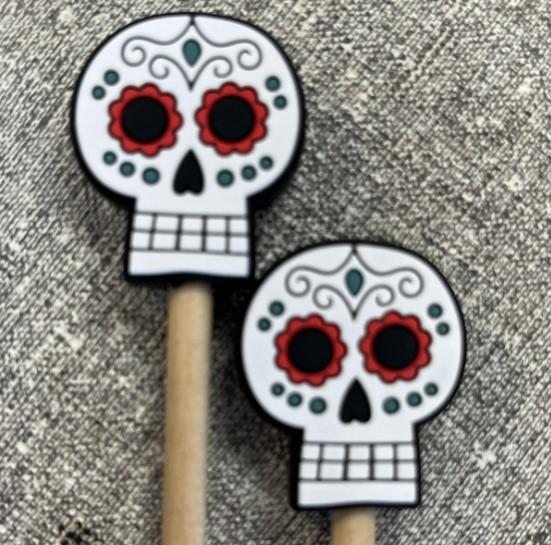 minnie & purl stitch stoppers sugar skulls - Knot Another Hat